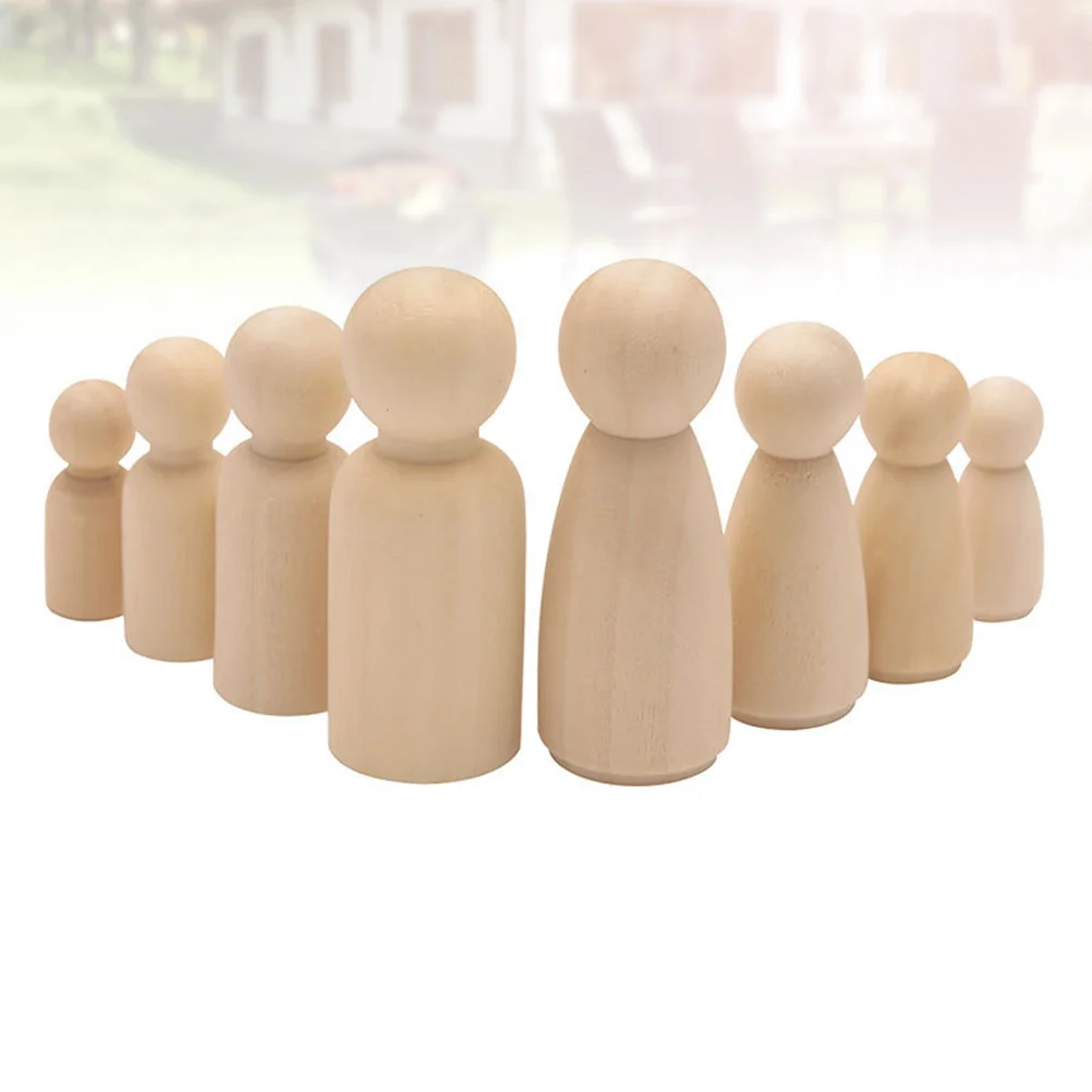 50PCS DIY White Embryo Wood Funny DIY Colored Drawing Wooden Boxed DIY Wooden Color Filling DIY Blank Drawing Woo