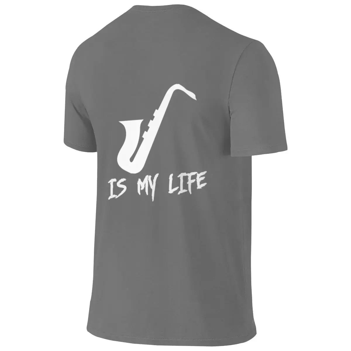 Saxophone Is My Life Oversize Reversible T-shirt Solid Color Minimalism Small Patterns Women's T-shirts