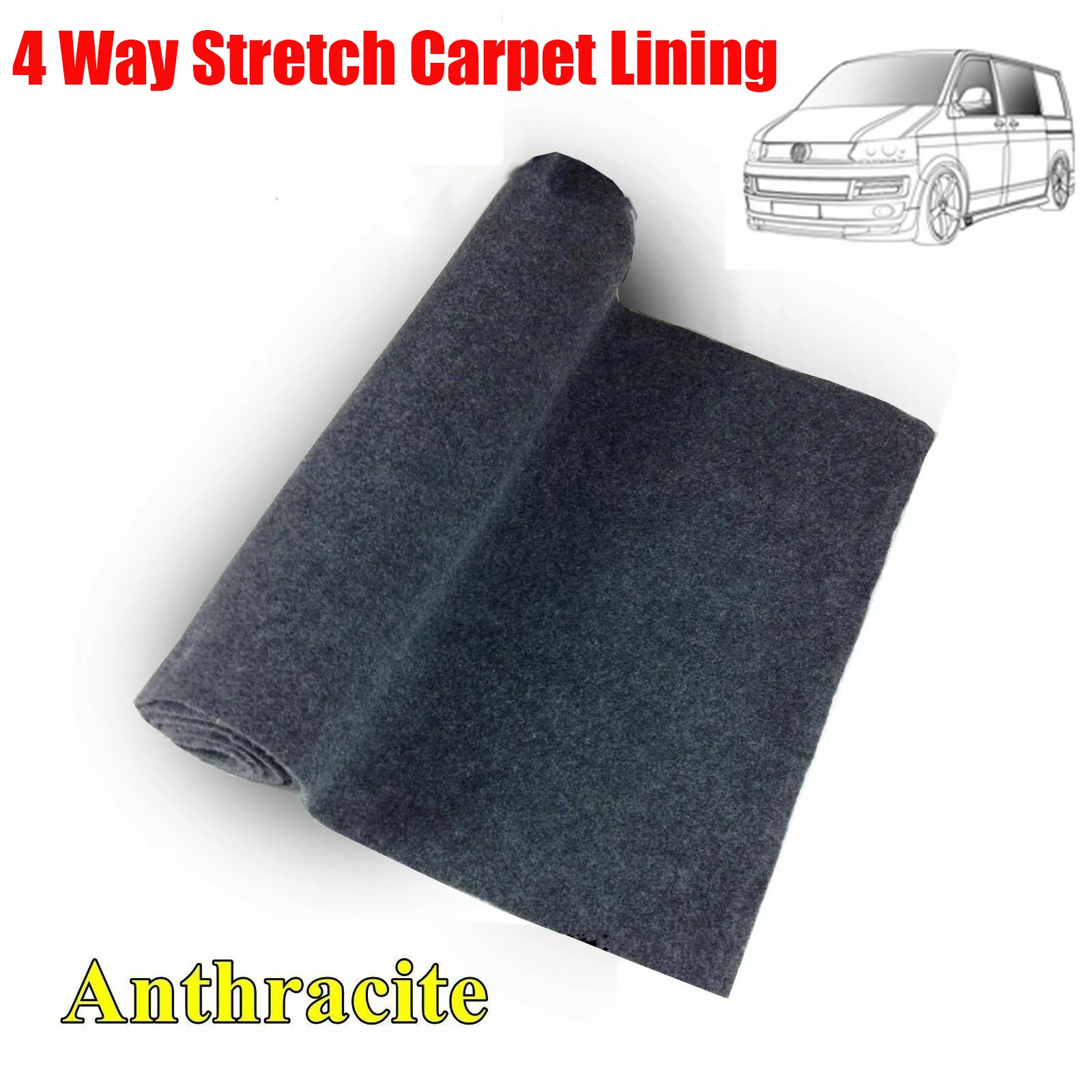 RV Lining Carpet Sky Felt Fabric Renovate Upholstery Mat Carpet Flame Retardant For VW T6 5 Transporter Caddy Transit Trimfix