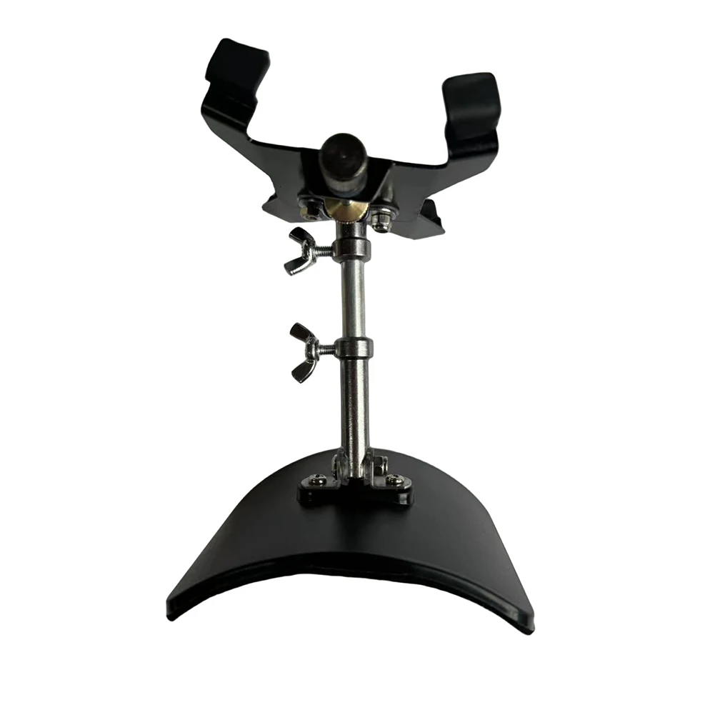 

Adjustable Guitar Stand Guitar Foot Stool Sturdy Metal Frame Foldable Design Premium Accessory Reliable Adjustable Height Black