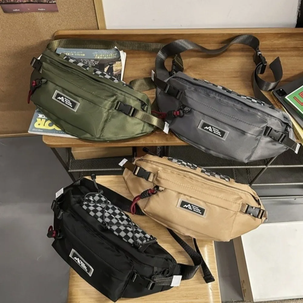 

Casual Men's Chest Bag Large Capacity Commuting Nylon Shoulder Bag Waterproof Adjustable Strap Crossbody Fanny Pack Unisex
