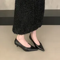 Bailamos 2026 New Brand Women Pumps Ladies Elegant Thin High Heel Single Shoes Fashion Pointed Toe Shallow Slip On Boat Shoes - Image 2