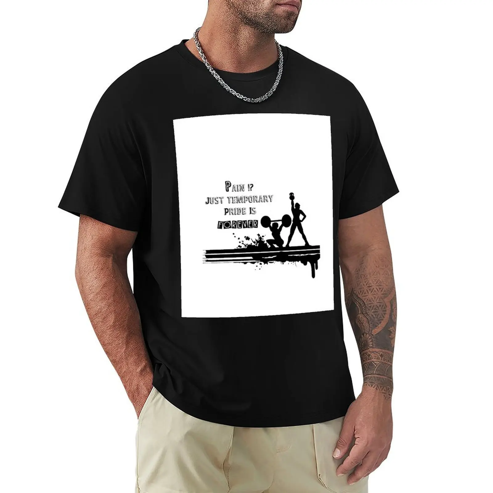 

Pain Is Temporary, Pride Is Forever T shirt , weightlifting tshirt , T-Shirt Anime t-shirt anime shirt sweat mens clothing