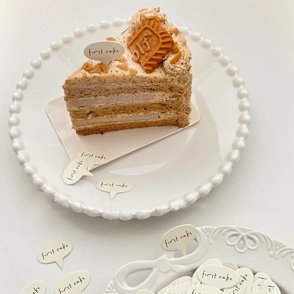 Baking cake dessert label card insertion, custom card insertion, birthday cake label printing customization