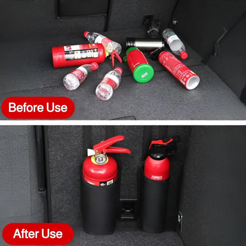 New car fire extinguisher storage bag, car seat back bag, car water bottle holder, trunk storage bag