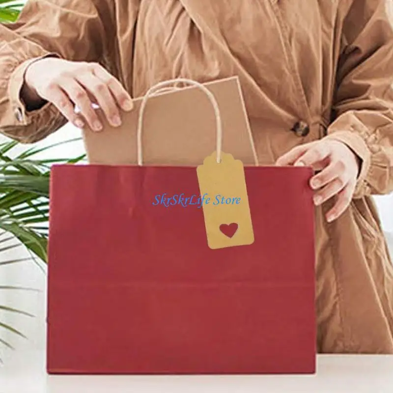 E65E 100 Pieces Gift Labels Writable Gift Labels Rectangle Hanging Labels Gift Labels for Price Label, Bookmarks