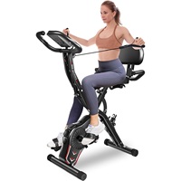 Workout Gym Stationary Bicycle Exercise Folding Magnetic X Type Bike 3kgs Flywheel Cardio Training Fitness Bike for Indoor