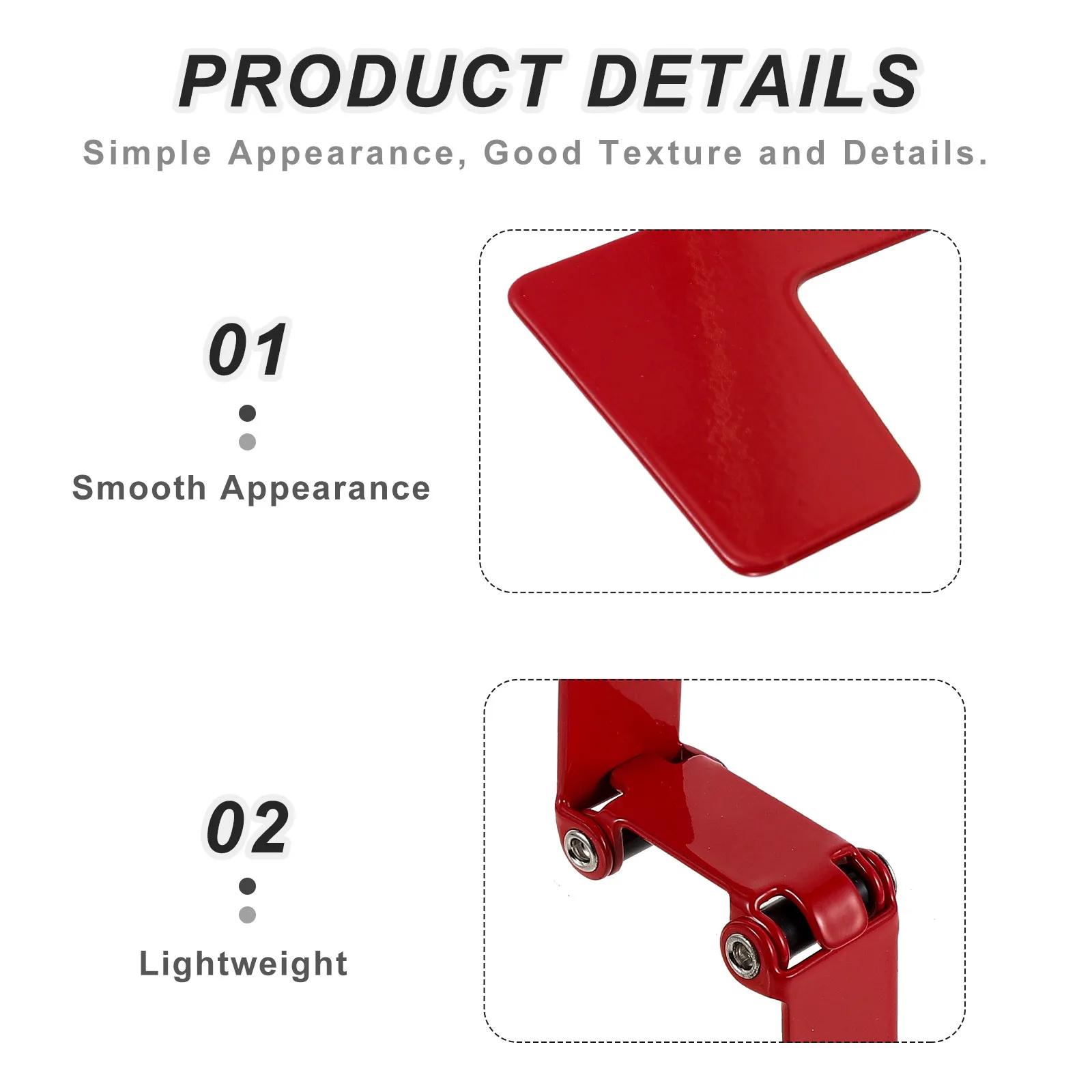 Red Metal Mailbox Flag Foldable Stainless Steel Mail Flag Replacement for Post Box Wall Mount Outdoor Mailbox Accessories