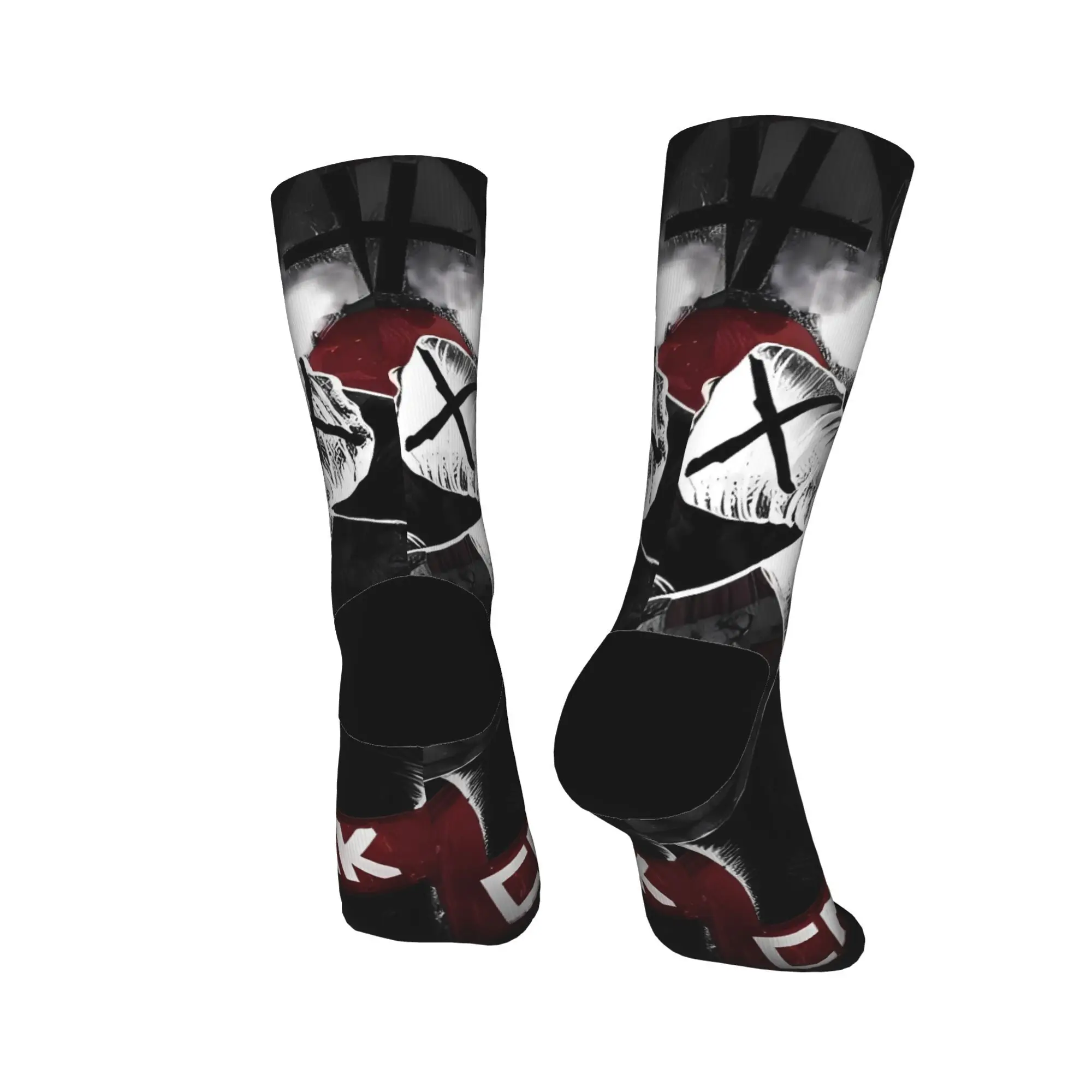 CM 펑크 레슬링 양말 패션 스타킹 겨울 미끄럼 방지 남성 양말 중간 부드러운 디자인 러닝 양말