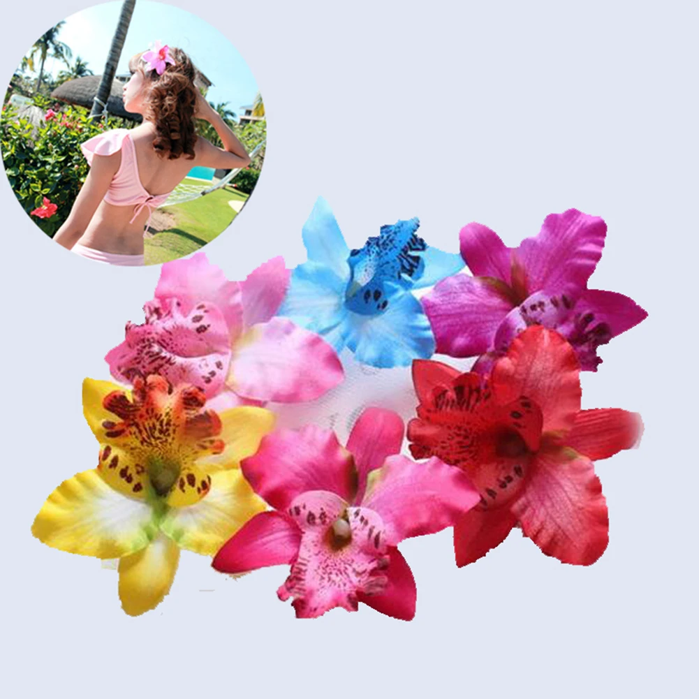 1PC Handmade Hair Clips Chic Thailand Orchid Flower Hair Clip Barrette DIY Hair Accessories Wedding Hairpins Y2k Accessories 헤어핀