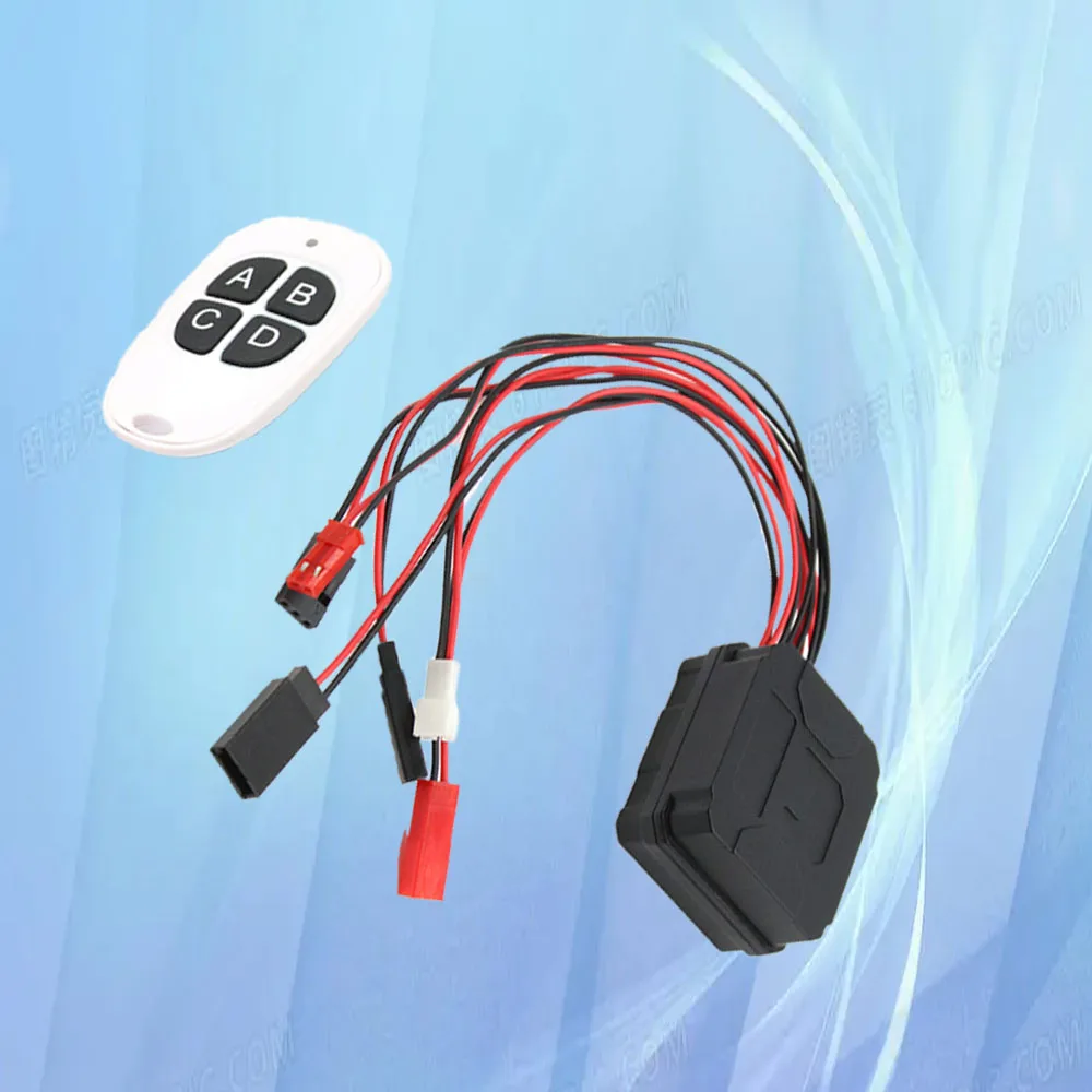 Controlador de cabrestante con interruptor LED, receptor de Control remoto inalámbrico para camión Jeep RC4WD TRX4 SCX10 RC Accesorios