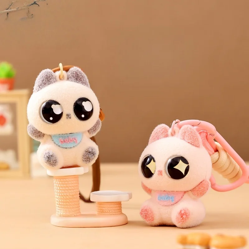 Schattige kat massaal pop sleutelhanger kawaii roze kleine Siam pop Lanyard touw Geschikt voor tassen voor verjaardag kerstcadeau