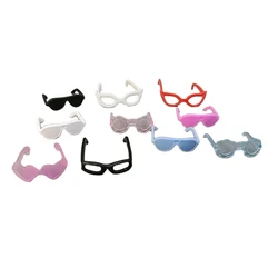 Dollhouse Glasses Dolls Accessories Mini Plastic Glasses For High Dolls For Barbies Dolls 1/6 Doll House Kids Toy Party Glasses