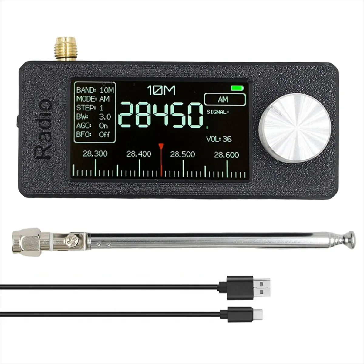 DT75BG SI4732 0.5-108mhz Portable Radio LSB USB AM FM Pocket Mini Radio 1.9inch IPS Screen FM/AM Radio HF SW MW VHF Radio