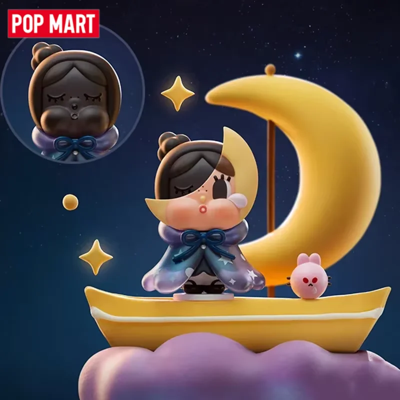POP MART CRYBABY Crying To The Moon Series Blind Box Mystery Box Toys Kawaii Ornaments Figurines Home Decor Desktop Model Dolls