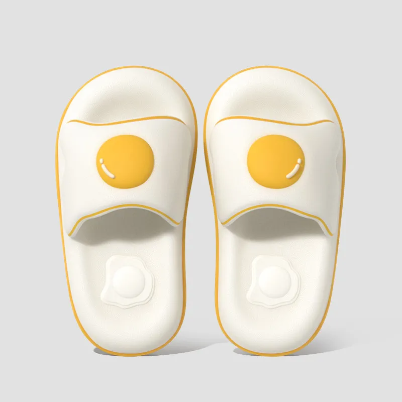 

Cute Fried Egg Women’s Summer Slippers - Creative Indoor Home Shoes with Girly Vibes, Matching Men’s Couple Design Outdoor WeaR