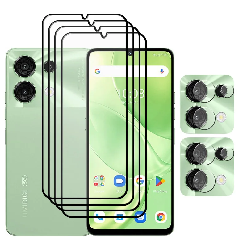 

Upgrade Glass For Umidigi G9 5G Tempered glass Screen Protector Shockproof G9 5G Soft fiber lens film