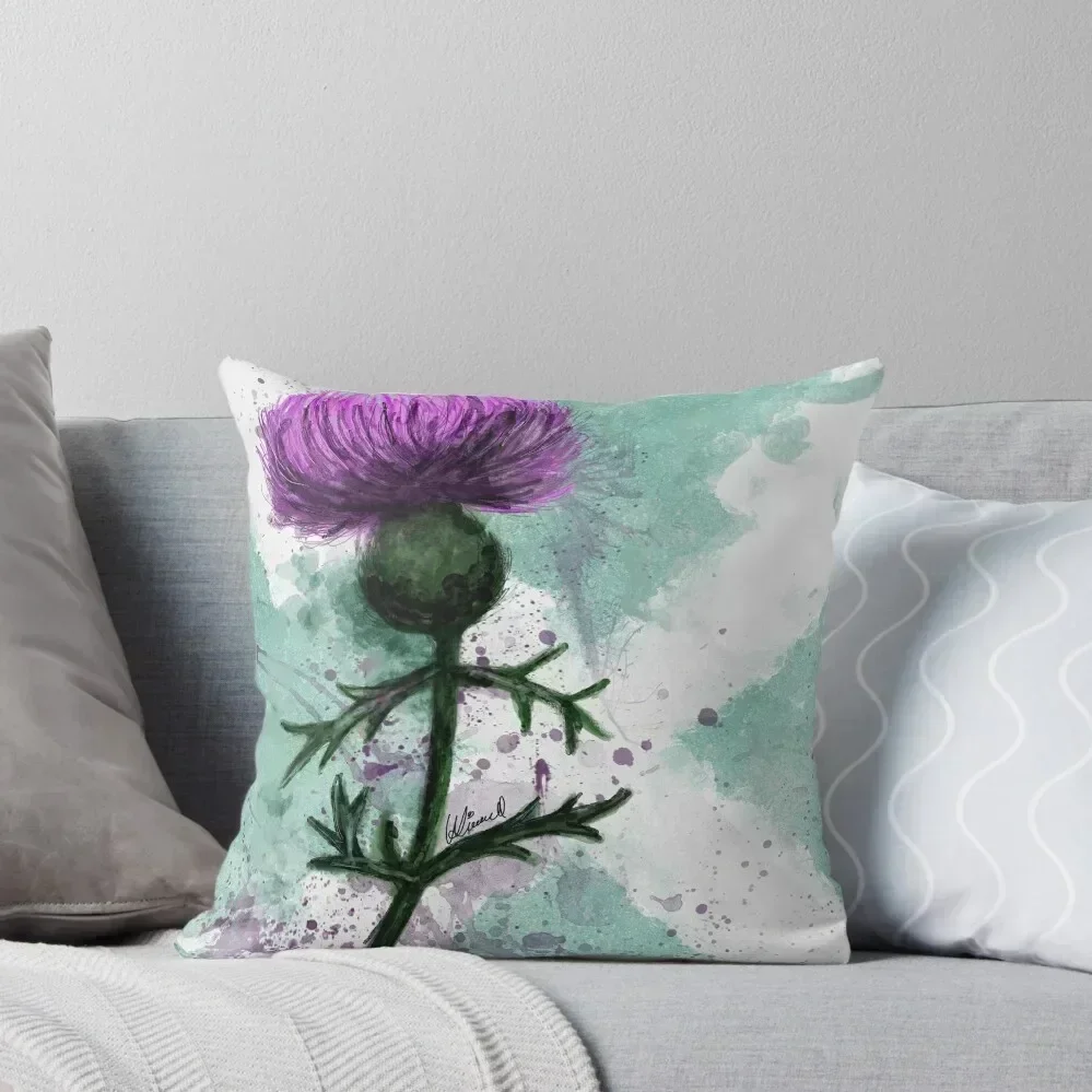 Scottish Thistle. Throw Pillow Cushion Cover For Sofa bed pillows Sofa Cushion Cover pillow