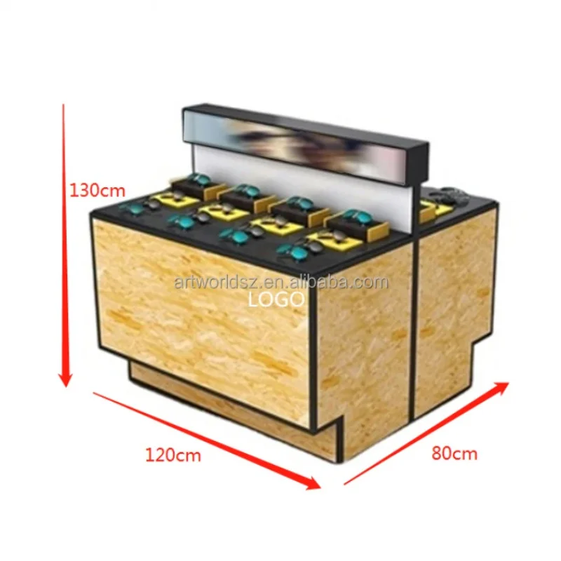 custom.Artworld Displays Eyeglass Dispensing Table Delicate Optical Shop Showroom Display Counter Affordable Sunglasses Display
