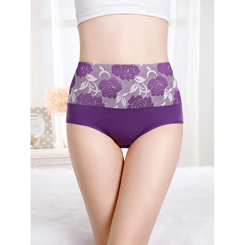 

5Pcs/Lot Women's Underwear Plus Size Cotton Panties High Waist Briefs Sexy Lingerie Female Pantys M-5XL Seamless Underpant Girls