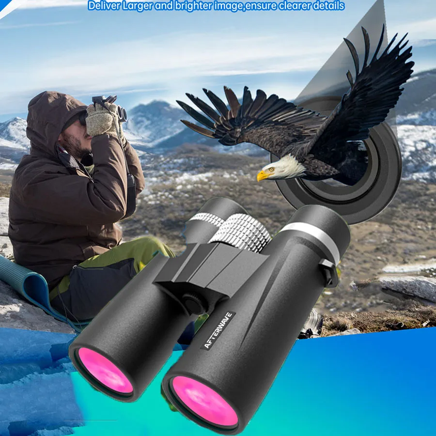 

HD Portable Telescope 10X42 Zoom Powerful Binoculars Metal High Quality Long Range Outdoor Camping Sports Hunting Travel Gift