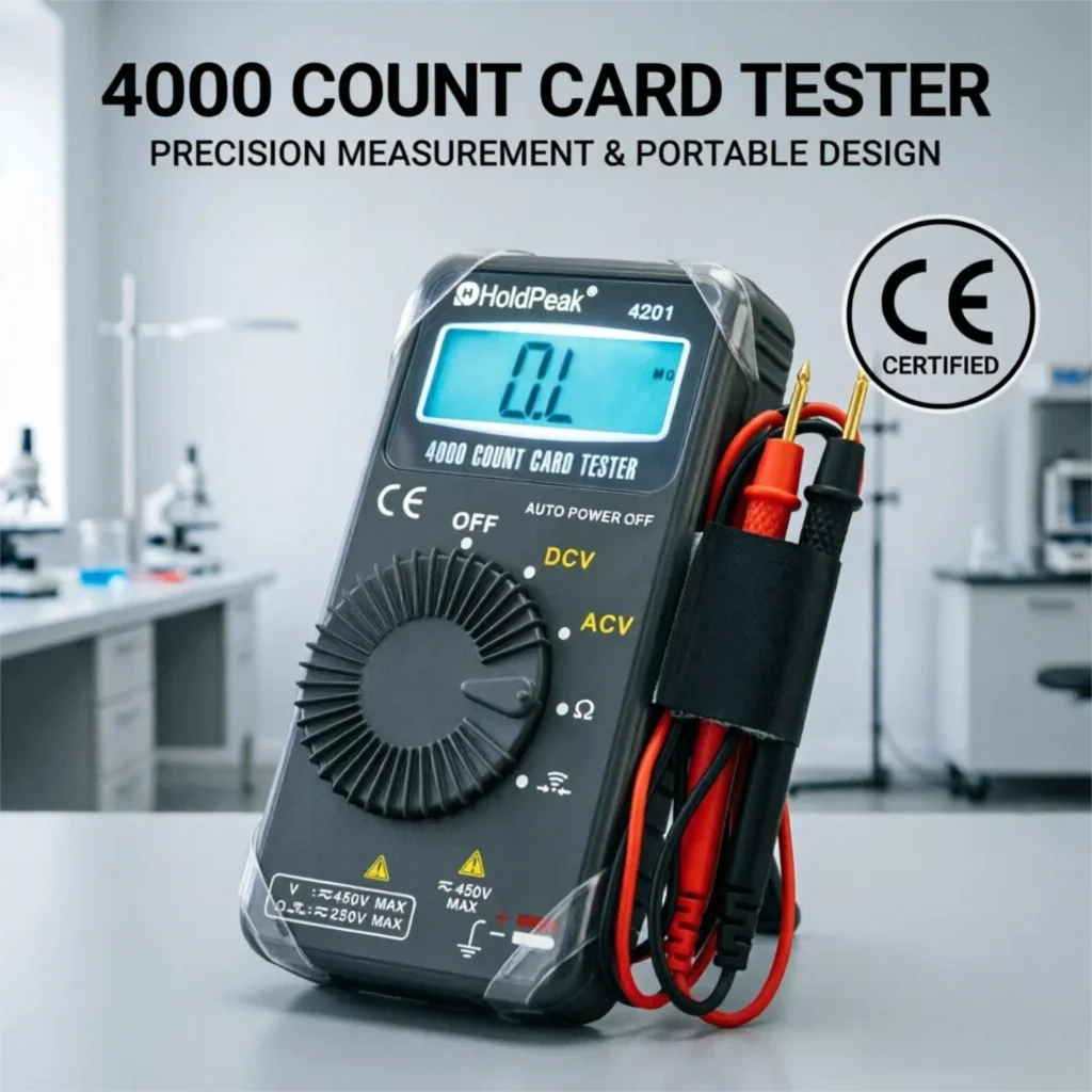 

Portable Digital Multimeter 4000 Counts Auto Range AC/DC Voltage Resistance Continuity Tester Backlit LCD Electronics Tool