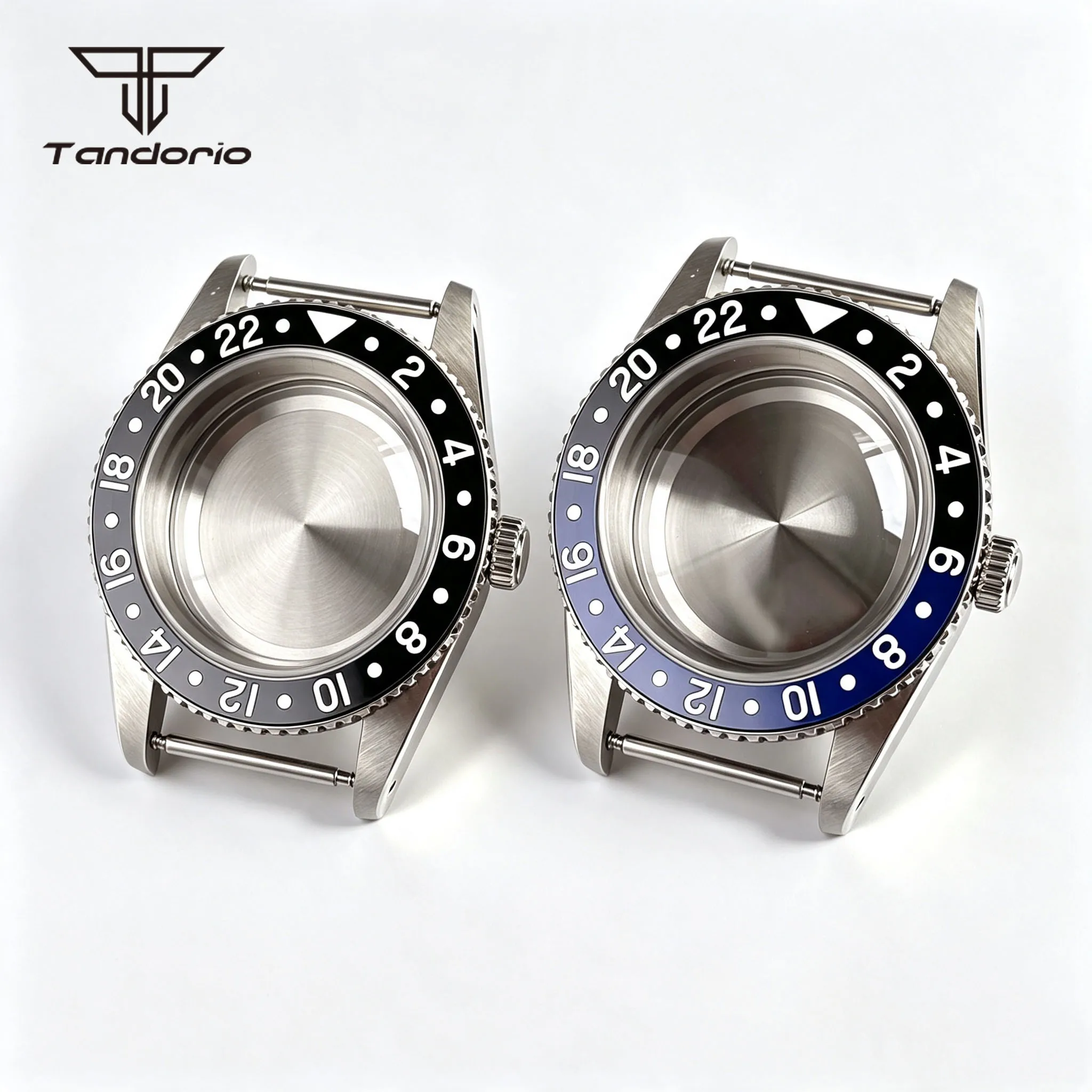Fit NH34 NH35 ETA2824 PT5000 38mm Steel Watch Case Domed Sapphire Glass with Acrylic/Ceramic/Aluminum Insert Replacement Parts