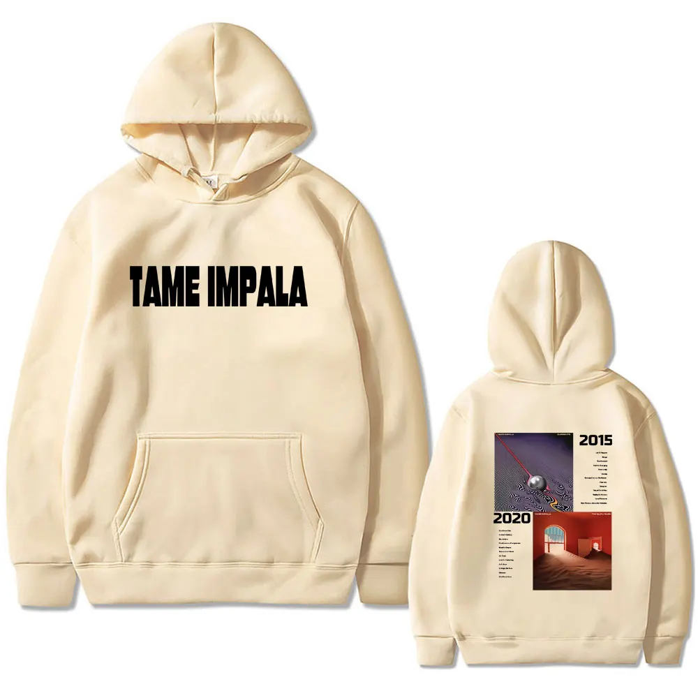 Tame Impala Currents The Slow Rush Graphic Print Hoodie Male Lndie Pop Rock Music Band Sweatshirt Men's Casual Fleece Hoodies