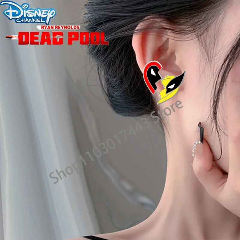 

14 Styles Disney Marvel Deadpool 3 Earrings Stud Earrings Wolverine Best Friends Accessories Kid Gifts Jewelry Stud Earrings