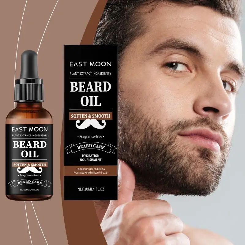 East Moon Beard Growth Care Oil Control Deep Moisturize Hydrate Strengthen Beard Roots Reduces Dryness Improve Hair Loss