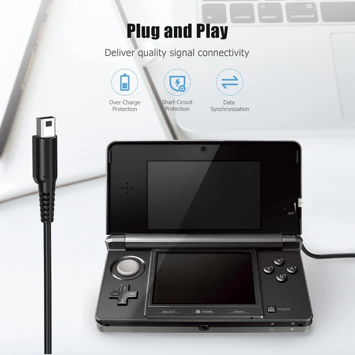 200 stks/partij 1.2m USB Charger Kabel voor Nintendo 2DS NDSI 3DS 3DSXL NIEUWE 3DS NIEUWE 3DSXL Kabel wijn Koord