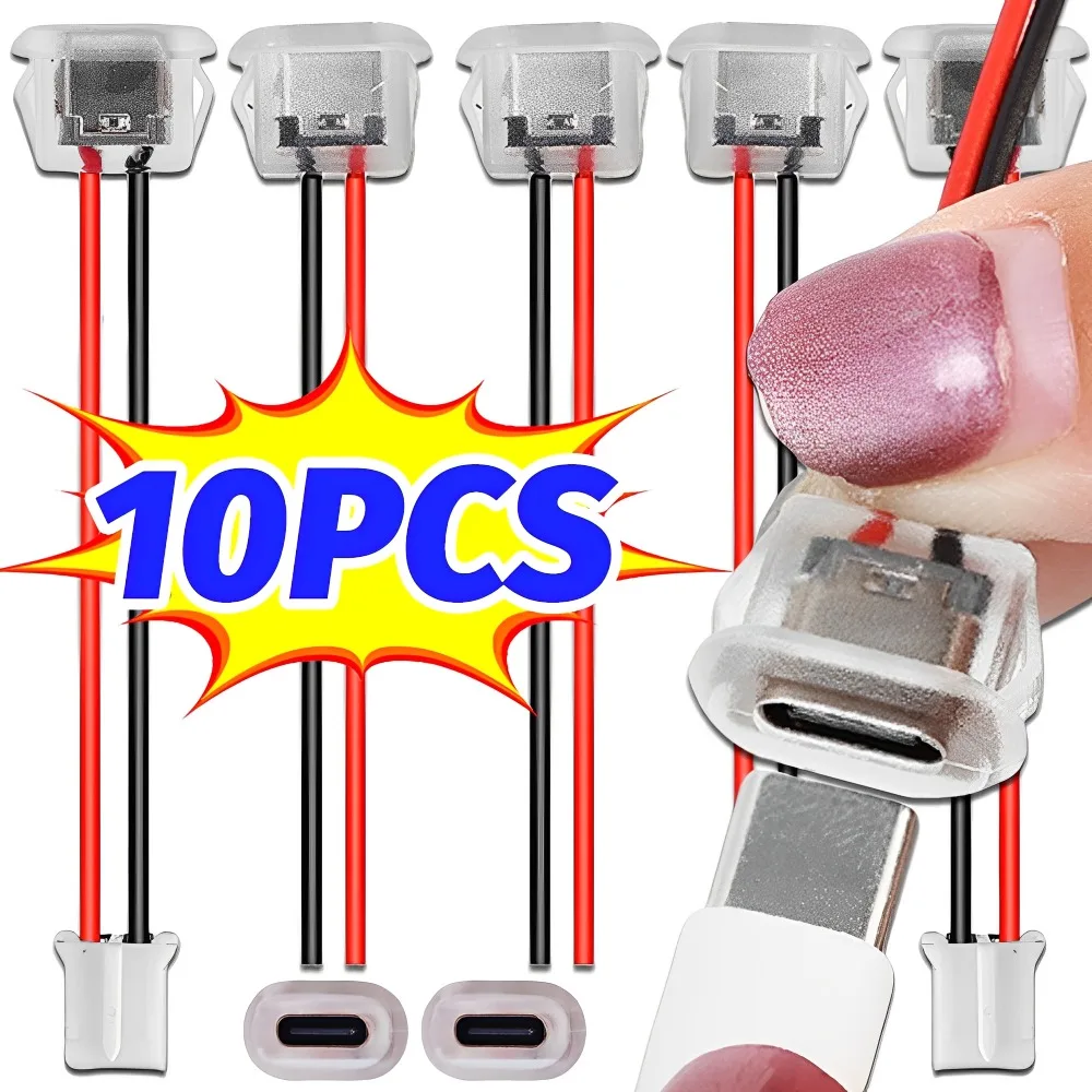 Porta de carregamento de soquete fêmea moldado por injeção TYPE-C2P 30V 3A Núcleo de cobre de 2 pinos Conector de fio vermelho/preto para eletrodomésticos 3C