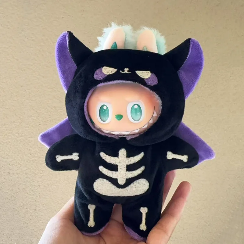

Just the clothes， for labubu first second and third generation Halloween set Skull Devil Doll costume change Labubu doll costume