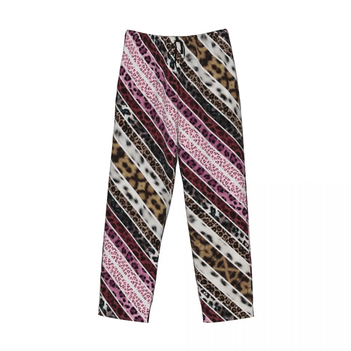 Custom Leopard Print Colorful Pajama Pants Sleepwear Men Elastic Waistband Sleep Lounge Bottoms with Pockets view 3