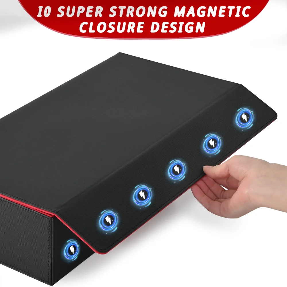 Kartendeckbox für Yugioh MTG, 7-in-1-Kartenaufbewahrungsbox mit Würfelablage für 2400 + Karten, inklusive 5 kleinen Kartenetuis, passend für TCG CCG-Karte