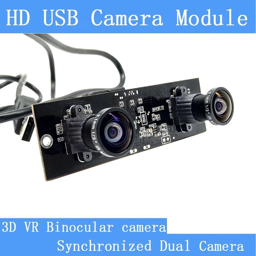 PU`Aimetis 산업용 미니 카메라 듀얼 렌즈 3MP 2.1mm HD 2560*960P 300W픽셀 컴퓨터 30FPS USB 카메라 모듈 윈도우 리눅스용