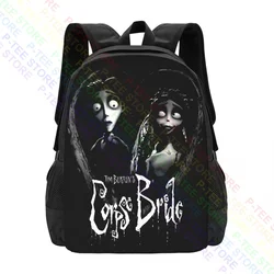 Tim Burtons Corpse Bride Bride And GroomBackpack Large Capacity School Clothes Backpacks