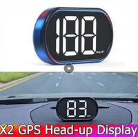 HUD X2 GPS Digital Speedometer Meter Gauge Head Up Display Big Font Speed HD head up camera  car accessories gadgets