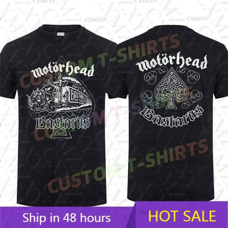 

2026 Men T Shirt Casual Bastards Train T-Shirt Black By Motor Graphic Summer Head Short Sleeves 100% Cotton S-3XL