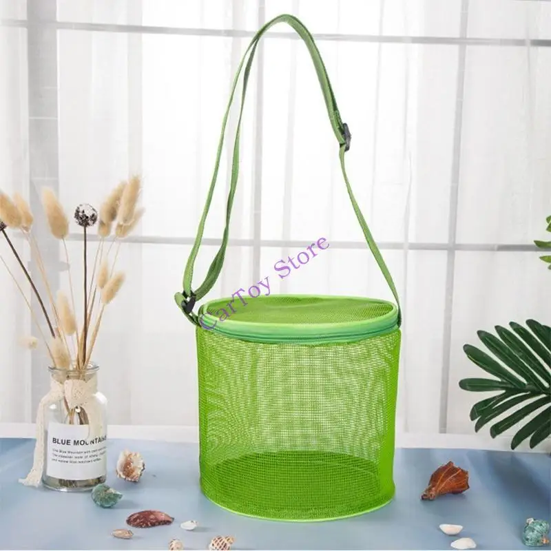 

634F Cloth Net Bag for Kids Sand for Play Castle Beach Bath Storing Collection B