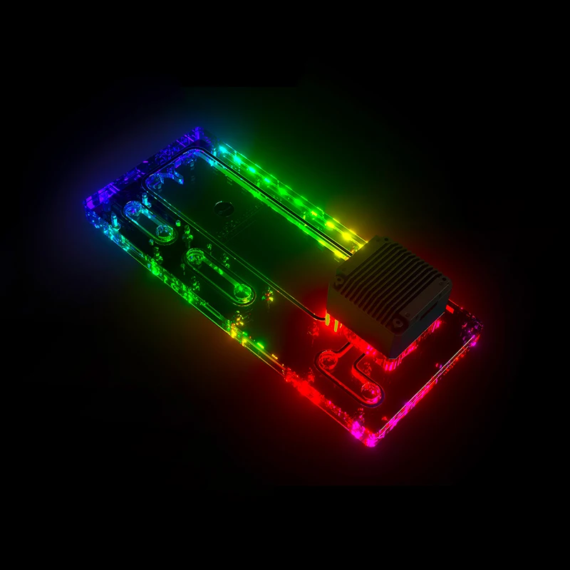 Bykski Water Way Plate For LANCOOL II Case ,RGB Reservoir For LianLi Cool ,Water Tank Support Sync MB RGV-LAN-COOL-P