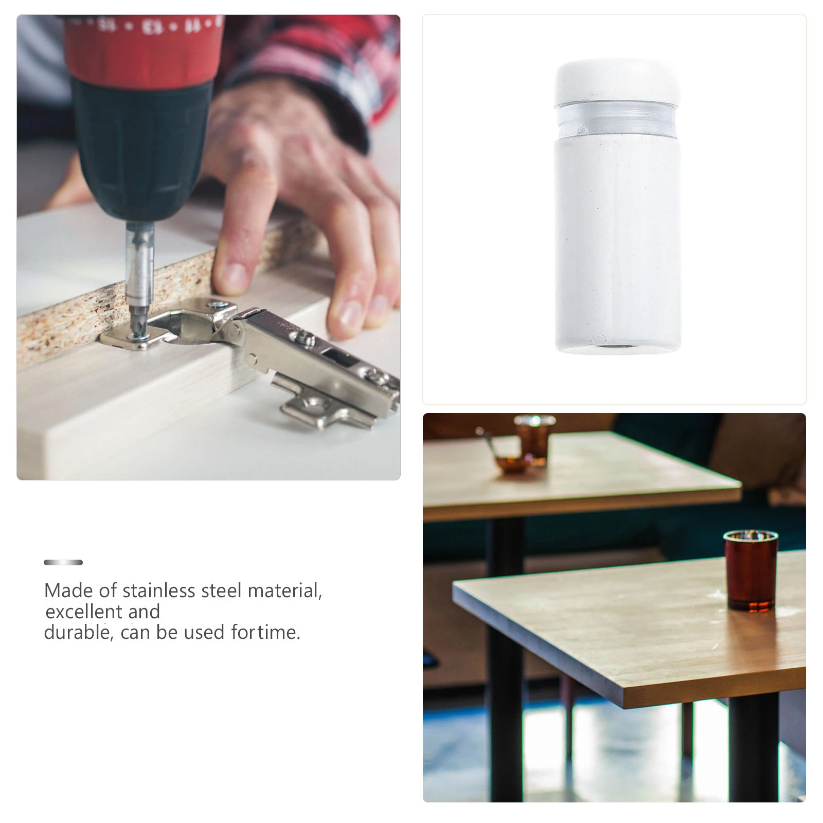 

8 Pcs Stainless Steel Advertising Nails Compact Lightweight Glass St off Hardware For Home Office Restaurant Shop Wall