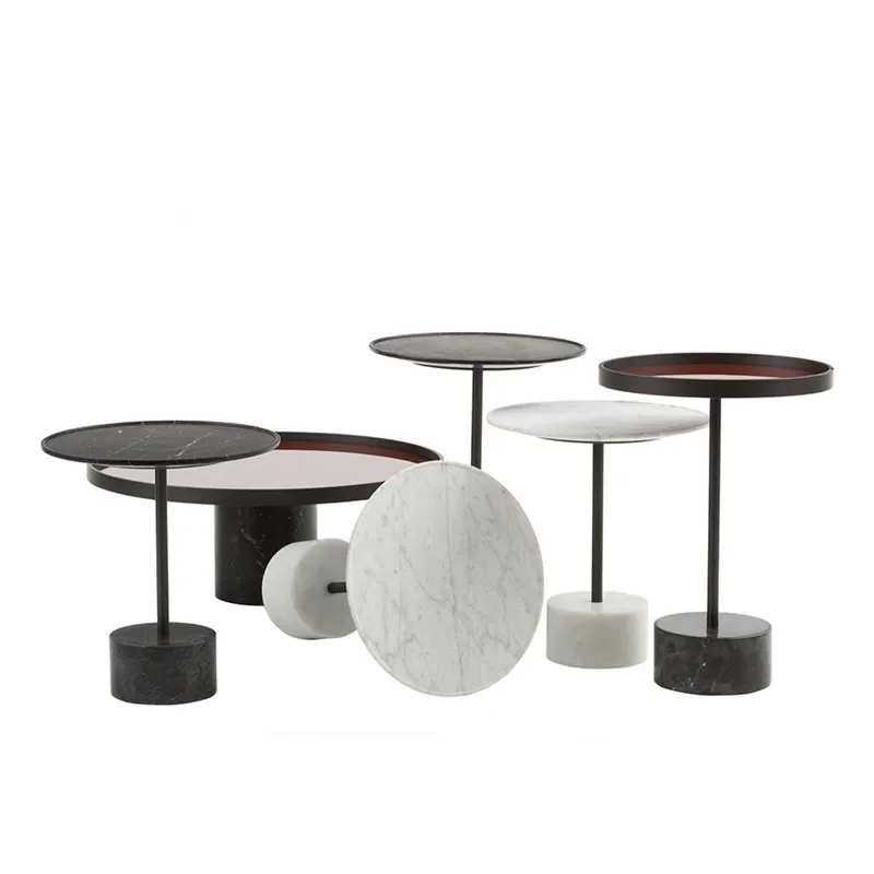 Hotel Villa Cafe Model Room Marble Metal Tea Table Side Table Corner Table Designer Combination
