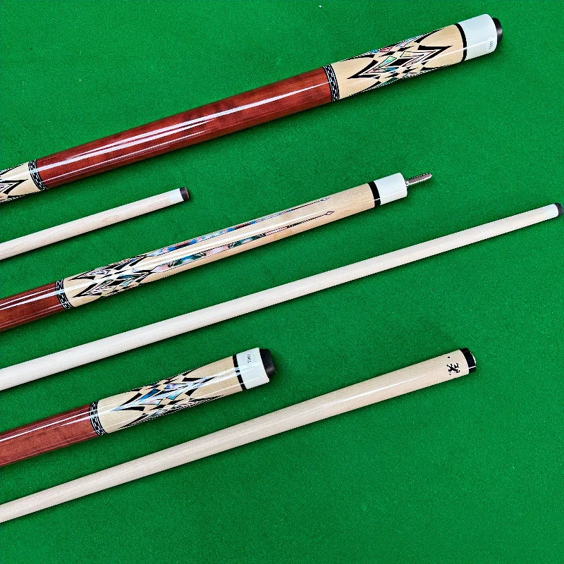 High-Quality Maple Pool Cue with Exquisite Gloss Finish and Premium Shock-Absorbing Rubber Butt Cap - Nine Ball Cue Stick