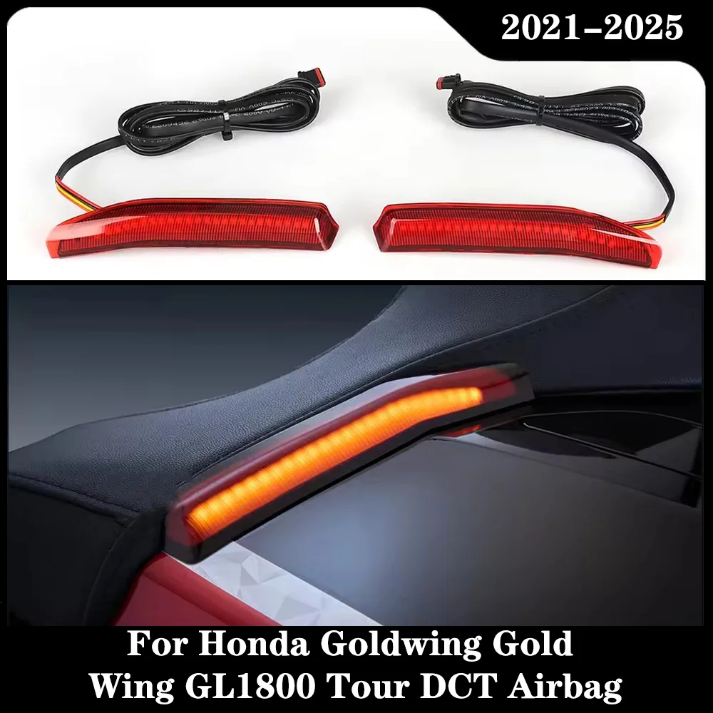 

Motorcycle Top Box Trunk Tour Tips Side LED Decorative Light Lamp For Honda Goldwing Gold Wing GL1800 Tour DCT Airbag 2021-2025