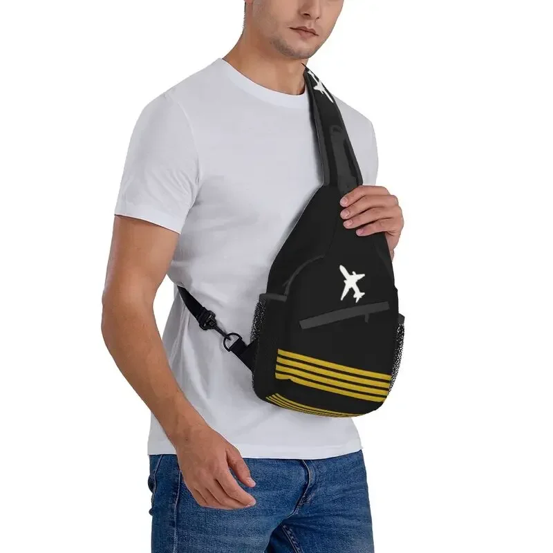 Casual fantastico piccolo aereo Crossbody Sling zaino uomo Flight Pilot Aviation Aviator borse a tracolla per il campeggio in bicicletta