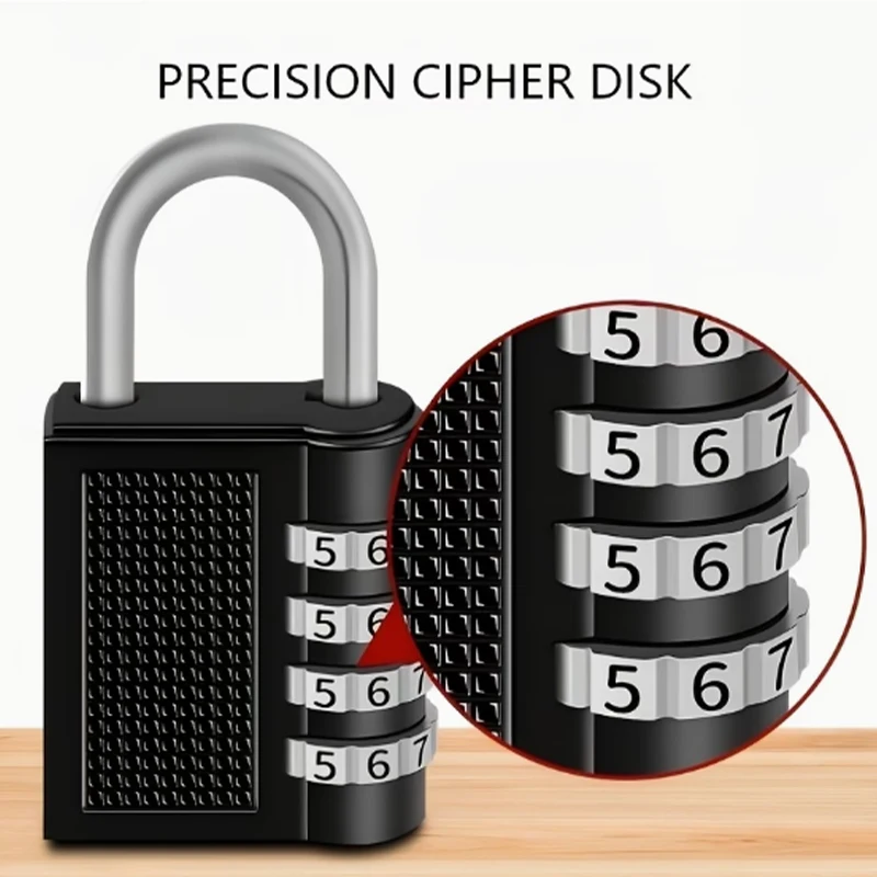 Heavy Duty 4 Dial Digit Combination Lock Weatherproof Security Padlock Outdoor Gym Locker Safely Code Lock