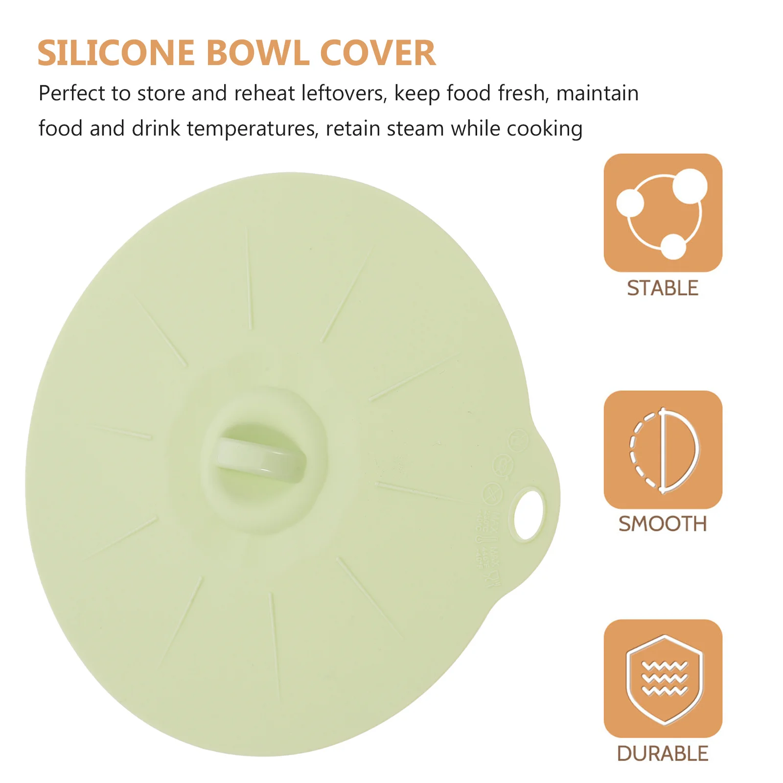 

Silicone Bowl Cover 14Cm Green Food Grade Universal Reusable Lid For Pots Plates Containers Sealing Storage Cooking