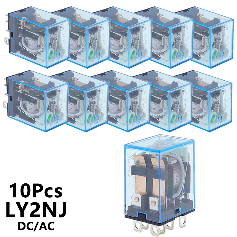 

1Pcs LY2NJ HH62P HHC68A-2Z Electronic Micro Mini Electromagnetic Relay 10A 8PIN Coil DPDT AC/DC12v 24v 36v 48v 110v 220v 380v