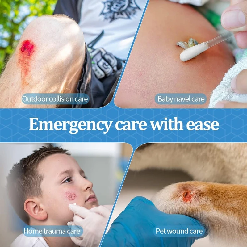 20-250 Pcs Disposable Iodine Cotton Swabs Alcohol Sterilize Asepsis Emergency Care Sanitary Portable Outdoor Medical Supplies